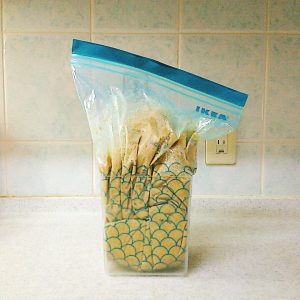 イケアの袋でぬか漬け