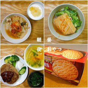 48キロの食事量おやつあり